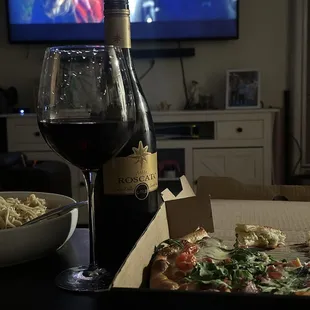 Shrimp Scampi And prosciutto Argula pizza