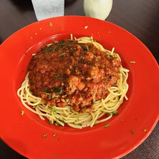 Meat sauce was very good