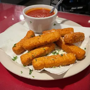 Fried mozzarella sticks