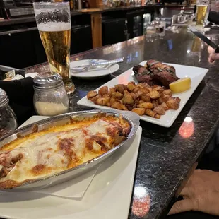 stuffed shells &amp; lemon basil pork cutlet GOOD