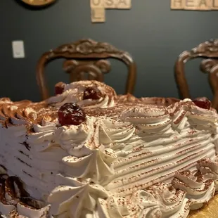 a piece of cake on a table