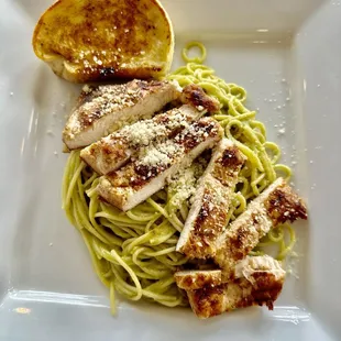 Green Parmesan chicken