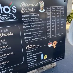 Right side of the menu