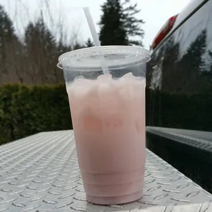 Raspberry milk, not an Italian soda