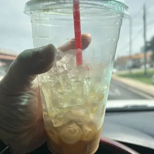 This is why I ask for very light ice 1/4 cup cuz Nitro is cold &amp; look at all this leftover ice - want more coffee please