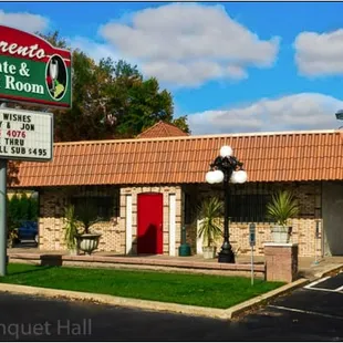 the front of the restaurant