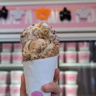 Bumbleberry cheesecake crumble &amp; apple butter streusel split scoop