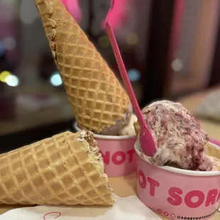 Ube Honeycomb, OG Buttercake, Sea Salt Caramel, Bumbleberry Cheesecake Crumble