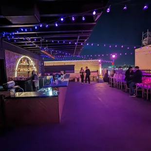 a view of the city at night