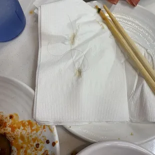 hair found in broth