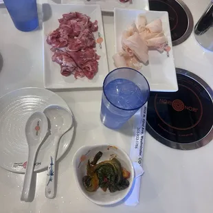 Meat choices: chicken and beef Fresh Kimchi