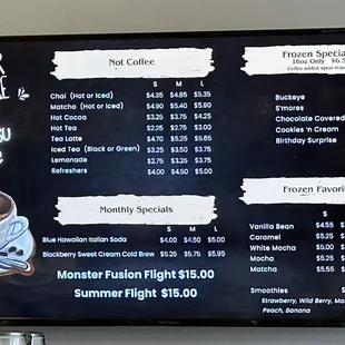 6/24-Menu for Coffees