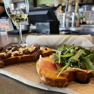 HH pick two bruschetta and HH wine