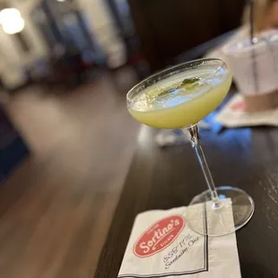 Limoncello basil martini