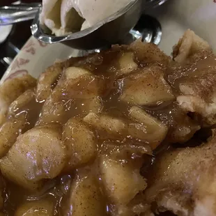 Apple tart.  Fluffy pastry with sweet caramel and the right amount of cinnamon and a scoop of vanilla gelato.