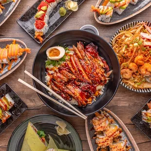 food, sushi and sashimi