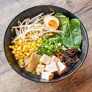 a bowl of ramen sushi