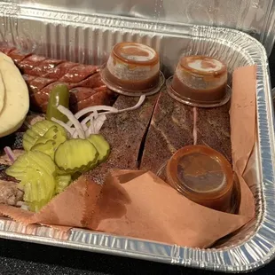 a tray of food