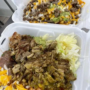 chile verde &amp; super fries