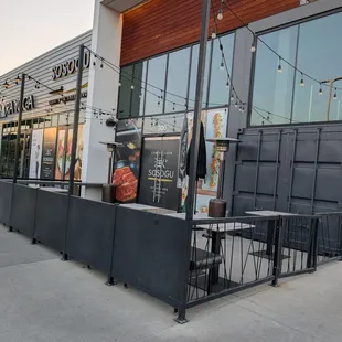 Outdoor patio. Getting ready to open soon!