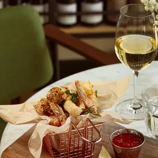 fritto misto and riesling