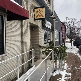 Outside signage street parking view