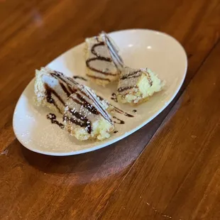 black sesame tempura ice cream