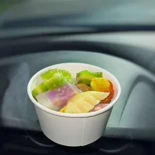 Mixed Dessert Bowl. Yummy and inexpensive. $6! | www.moniquedao.com