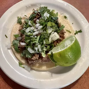 Barbacoa street taco