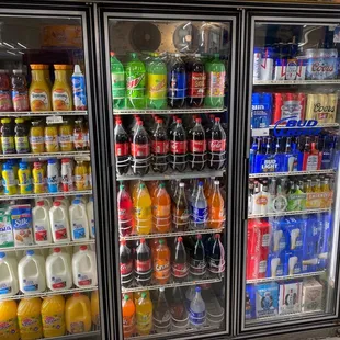 a variety of beverages