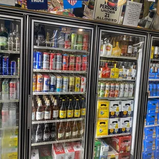 a display of beer