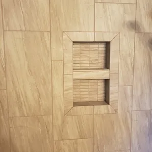 a window in a shower