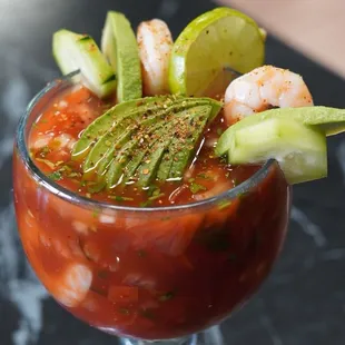 a shrimp cocktail