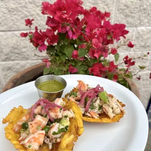 tostones ceviche