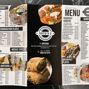 Menu as of 5/15/2024