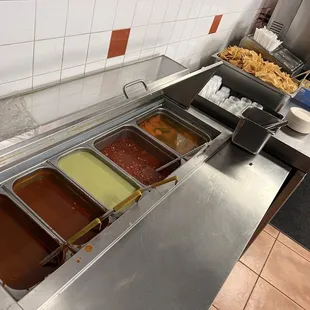 Salsa Bar with unlimited chips