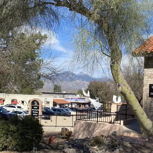 a view of the parking lot
