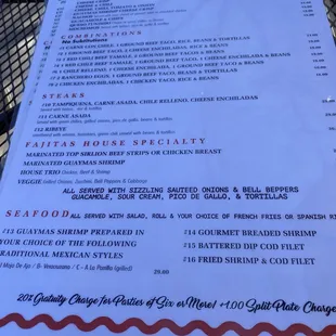 the menu