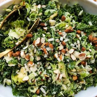 Raw Kale Brussel Sprout Salad