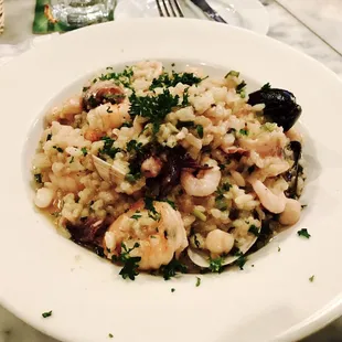 Seafood risotto.