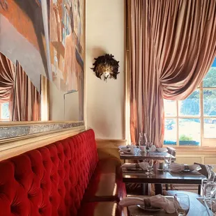 Sun-cast interior at summer evening opening