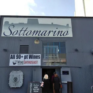 the entrance to the winery