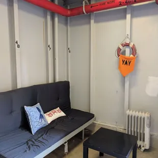 a couch and a coffee table