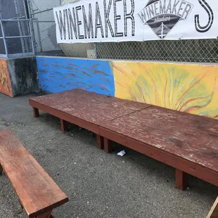 Benches out front
