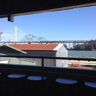 View of the Bay Bridge.