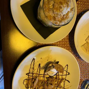 Baklava sundae and deconstructed cannoli