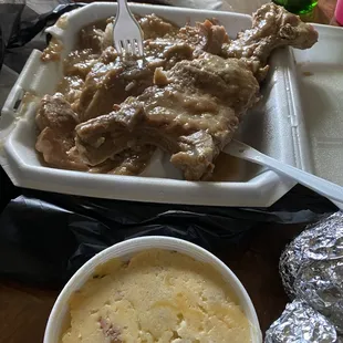 Smothered chips and loaded mash potatoes