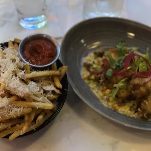 Truffle Fries &amp; Cajun Confit Wings