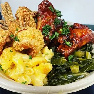 a plate of food on a table