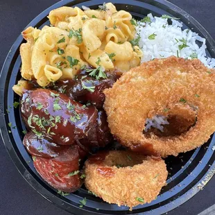 a plate of food on a table